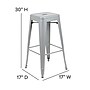 Flash Furniture Cierra Industrial Metal Indoor Bar Stool without Back, Silver, 4-Pieces/Pack (4ET3132030SVR)~#|#~sp152800502_sc7