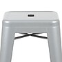 Flash Furniture Cierra Industrial Metal Indoor Bar Stool without Back, Silver, 4-Pieces/Pack (4ET3132030SVR)~#|#~sp152800505_sc7