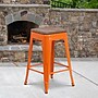Flash Furniture Lily Industrial Metal Counter Height Stool without Back, Orange (CH3132024ORW)~#|#~sp152800541_sc7