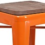 Flash Furniture Lily Industrial Metal Counter Height Stool without Back, Orange (CH3132024ORW)~#|#~sp152800557_sc7