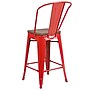 Flash Furniture Lily Contemporary Metal Vertical Back Counter Height Stool, Red (CH3132024GBREDW)~#|#~sp152800793_sc7