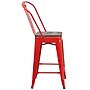 Flash Furniture Lily Contemporary Metal Vertical Back Counter Height Stool, Red (CH3132024GBREDW)~#|#~sp152800796_sc7