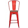 Flash Furniture Lily Contemporary Metal Vertical Back Counter Height Stool, Red (CH3132024GBREDW)~#|#~sp152800801_sc7
