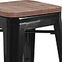 Flash Furniture Lily Industrial Metal Counter Height Stool without Back, Black (CH3132024BKW)~#|#~sp152800880_sc7