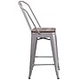 Flash Furniture Lily Contemporary Metal Vertical Back Counter Height Stool, Silver (CH3132024GBSILW)~#|#~sp152800922_sc7
