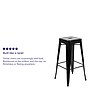 Flash Furniture Cierra Industrial Metal Indoor Bar Stool without Back, Black, 4-Pieces/Pack (4ET3132030BKR)~#|#~sp152801099_sc7