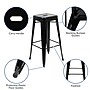 Flash Furniture Cierra Industrial Metal Indoor Bar Stool without Back, Black, 4-Pieces/Pack (4ET3132030BKR)~#|#~sp152801102_sc7