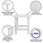 Flash Furniture Charlestown All-Weather Poly Resin Adirondack Side Table, White (JJT14001WH)~#|#~sp152801292_sc7