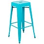 Flash Furniture Cierra Industrial Metal Indoor Bar Stool without Back, Teal, 4-Pieces/Pack (4ET3132030TLR)~#|#~sp152801302_sc7