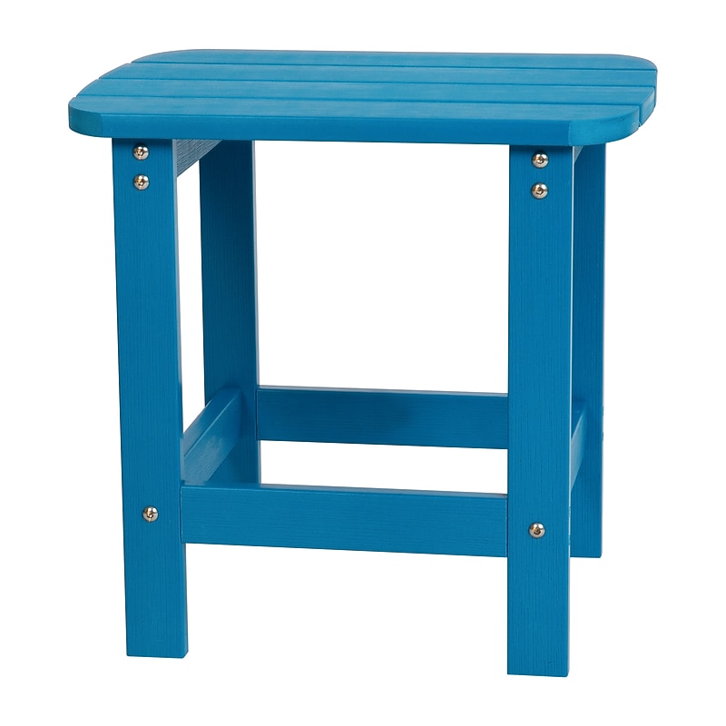 Flash Furniture Charlestown All-Weather Poly Resin Adirondack Side Table, Blue (JJT14001BLU) image 1