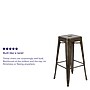 Flash Furniture Cierra Industrial Metal Indoor Bar Stool without Back, Gun Metal Gray, 4-Pieces/Pack (4ET3132030GNR)~#|#~sp152801380_sc7