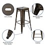 Flash Furniture Cierra Industrial Metal Indoor Bar Stool without Back, Gun Metal Gray, 4-Pieces/Pack (4ET3132030GNR)~#|#~sp152801383_sc7