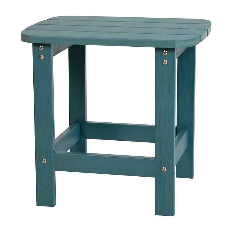 Flash Furniture Charlestown All-Weather Poly Resin Adirondack Side Table, Sea Foam (JJT14001SFM) image 1