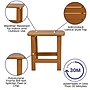 Flash Furniture Charlestown All-Weather Poly Resin Adirondack Side Table, Teak (JJT14001TEAK)~#|#~sp152801418_sc7