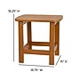 Flash Furniture Charlestown All-Weather Poly Resin Adirondack Side Table, Teak (JJT14001TEAK)~#|#~sp152801420_sc7