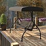 Flash Furniture Tellis 3-Seat Outdoor Converting Patio Swing, Black (TLH007BK)~#|#~sp152801534_sc7