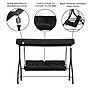 Flash Furniture Tellis 3-Seat Outdoor Converting Patio Swing, Black (TLH007BK)~#|#~sp152801543_sc7