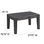Flash Furniture Seneca Faux Rattan Coffee Table, Dark Gray (DADSF2TDKGY)~#|#~sp152801633_sc7