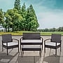 Flash Furniture Aransas Series Patio Set with Cushions, Gray/Black, 4/Set (JJS312)~#|#~sp152801679_sc7