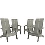 Flash Furniture Sawyer All-Weather Poly Resin Wood Adirondack Chairs, Gray, 4/Pack (4JJC14509GY)~#|#~sp152801685_sc7