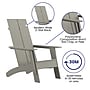 Flash Furniture Sawyer All-Weather Poly Resin Wood Adirondack Chairs, Gray, 4/Pack (4JJC14509GY)~#|#~sp152801697_sc7