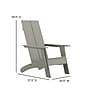 Flash Furniture Sawyer All-Weather Poly Resin Wood Adirondack Chairs, Gray, 4/Pack (4JJC14509GY)~#|#~sp152801699_sc7