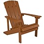 Flash Furniture Charlestown All-Weather Poly Resin Wood Adirondack Chairs with Side Table, Teak, 3/Set (JJC145012T141TK)~#|#~sp152801713_sc7