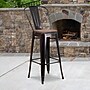 Flash Furniture Lily Contemporary Metal Vertical Back Barstool, Black-Antique Gold, 4-Pieces/Pack (4CH3132030GBBQW)~#|#~sp152802005_sc7
