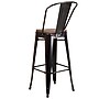 Flash Furniture Lily Contemporary Metal Vertical Back Barstool, Black-Antique Gold, 4-Pieces/Pack (4CH3132030GBBQW)~#|#~sp152802015_sc7