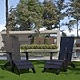 Flash Furniture Sawyer Poly Resin Wood Adirondack Set, Black, 4-Pieces (2JJC1450914309B)~#|#~sp152802023_sc7