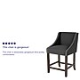 Flash Furniture Carmel Series Transitional Fabric Counter Height Stool, Charcoal (CH18202024BKF)~#|#~sp152802119_sc7