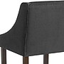 Flash Furniture Carmel Series Transitional Fabric Counter Height Stool, Charcoal (CH18202024BKF)~#|#~sp152802130_sc7