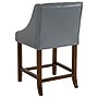 Flash Furniture Carmel Series Transitional LeatherSoft Counter Height Stool, Light Gray (CH18202024LTGY)~#|#~sp152802354_sc7