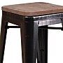 Flash Furniture Lily Industrial Metal Counter Height Stool without Back, Black-Antique Gold, 4-Pieces/Pack (4CH3132024BQW)~#|#~sp152802358_sc7