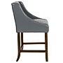 Flash Furniture Carmel Series Transitional LeatherSoft Counter Height Stool, Light Gray (CH18202024LTGY)~#|#~sp152802360_sc7