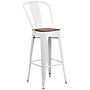 Flash Furniture Lily Contemporary Metal Vertical Back Barstool, White, 4-Pieces/Pack (4CH3132030GBWHW)~#|#~sp152802435_sc7