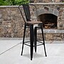 Flash Furniture Lily Contemporary Metal Vertical Back Barstool, Black, 4-Pieces/Pack (4CH3132030GBBKW)~#|#~sp152802589_sc7