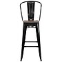 Flash Furniture Lily Contemporary Metal Vertical Back Barstool, Black, 4-Pieces/Pack (4CH3132030GBBKW)~#|#~sp152802607_sc7