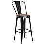 Flash Furniture Lily Contemporary Metal Vertical Back Barstool, Black, 4-Pieces/Pack (4CH3132030GBBKW)~#|#~sp152802610_sc7