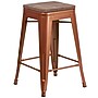 Flash Furniture Sinclair Industrial Metal Counter Height Stool without Back, Copper (ETBT350324POCW)~#|#~sp152802731_sc7