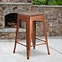 Flash Furniture Sinclair Industrial Metal Counter Height Stool without Back, Copper (ETBT350324POCW)~#|#~sp152802735_sc7