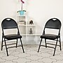 Flash Furniture HERCULES Series Vinyl/Metal Folding Chair, Black, 2/Pack (2HAMC705AV3BK)~#|#~sp152802796_sc7
