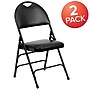 Flash Furniture HERCULES Series Vinyl/Metal Folding Chair, Black, 2/Pack (2HAMC705AV3BK)~#|#~sp152802800_sc7