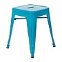 Flash Furniture Kai Industrial Iron Table Height Stackable Restaurant Stool without Back, Teal, 4-Pieces/Pack (ETBT350318TL)~#|#~sp152802810_sc7