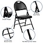 Flash Furniture HERCULES Series Vinyl/Metal Folding Chair, Black, 2/Pack (2HAMC705AV3BK)~#|#~sp152802812_sc7