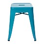 Flash Furniture Kai Industrial Iron Table Height Stackable Restaurant Stool without Back, Teal, 4-Pieces/Pack (ETBT350318TL)~#|#~sp152802814_sc7