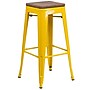 Flash Furniture Lily Industrial Metal Barstool without Back, Yellow (CH3132030YLW)~#|#~sp152802881_sc7