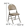 Flash Furniture HERCULES Series Vinyl/Metal Folding Chair, Beige, 2/Pack (2HAMC705AV3BGE)~#|#~sp152802938_sc7