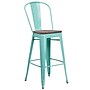Flash Furniture Cindy Contemporary Metal Vertical Back Barstool, Mint Green (ET353430MINTW)~#|#~sp152802945_sc7