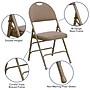 Flash Furniture HERCULES Series Fabric/Metal Folding Chair, Beige, 2/Pack (2HAMC705AF3BGE)~#|#~sp152803011_sc7